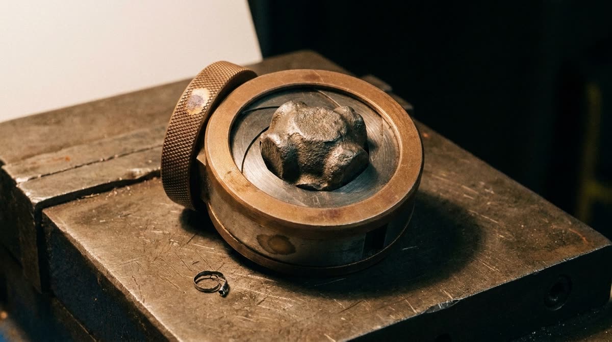 The IR-6 gripping a rough unmachined iron casting